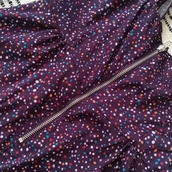 Plum and Multi-Color Dot Strappy Dress - Picture 4 of 8